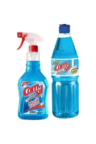 Camsil Matik + Litrelik (500 Ml+1 Lt) 2'li Cam Temizleyici ürün görseli 1