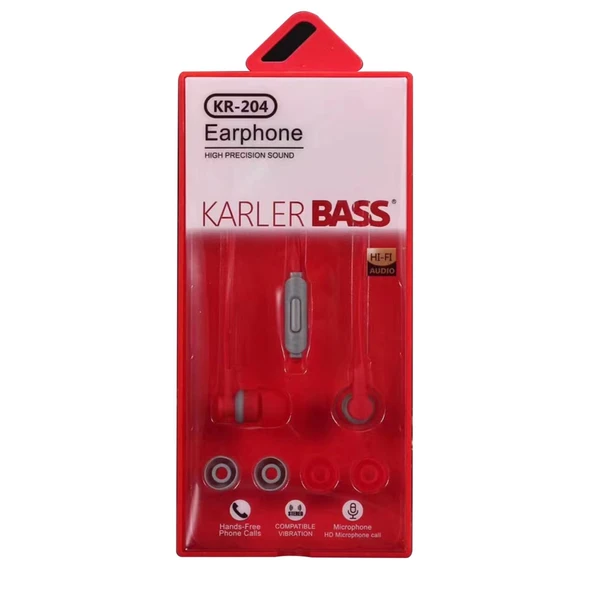 Kr-204 Kablolu Kulaklık - Kırmızı ürün görseli 1