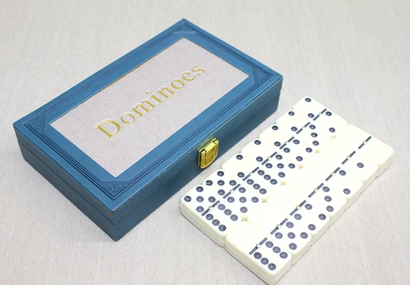 Deri Kutulu Domino Oyunu Alk4218 ürün görseli 1