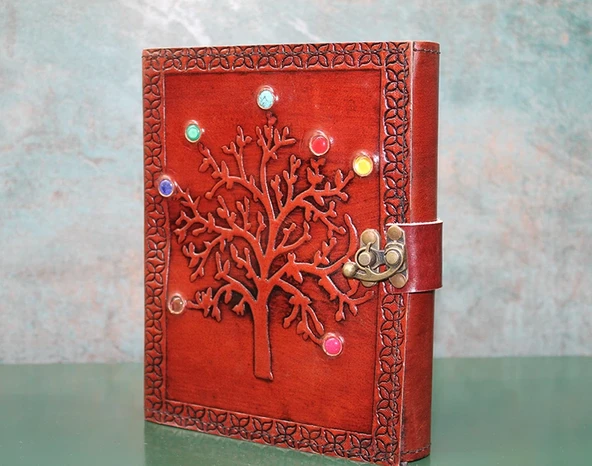 Taşlı Deri Defter Ksk3153 ürün görseli 1
