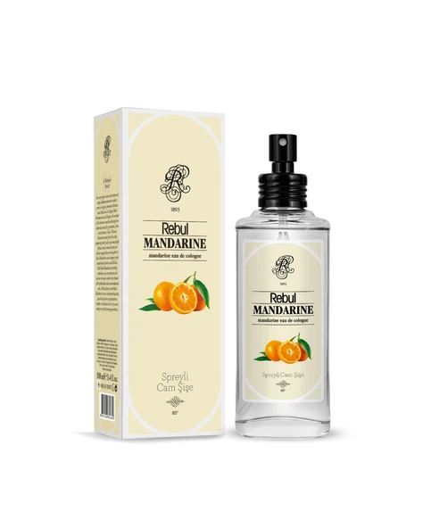 Rebul 100 ml Mandarine Spreyli Cam Şişe Kolonya ürün görseli 1