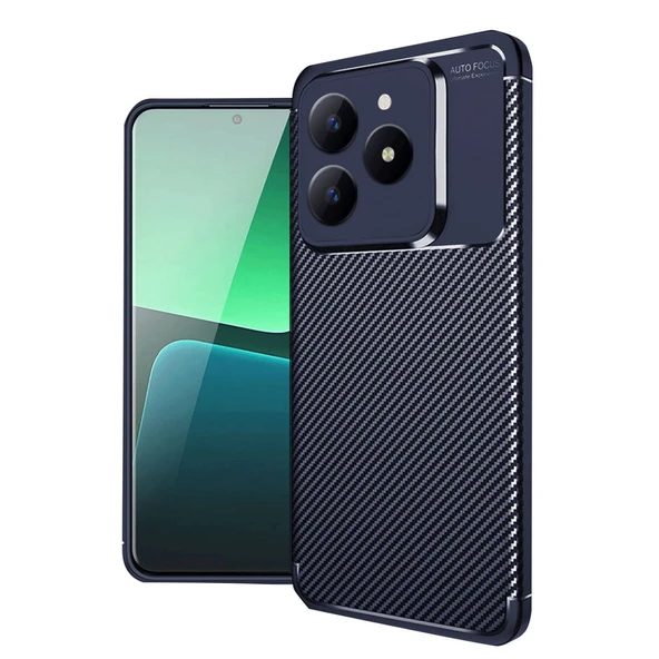 Realme C61 Kılıf Auto Focus Karbon Kapak - Lacivert ürün görseli 1