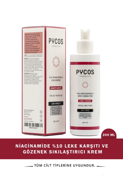 PYCOS COSMETICS Niacinamide %10 Leke Karşıtı ve Gözenek Sıkılaştırıcı Krem 200 ML ürün görseli 1