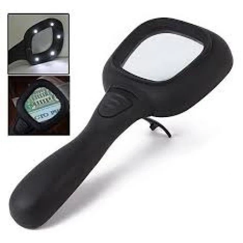 6 Ledli Ve Mor Işıklı Büyüteç 60mm - Resim 6
