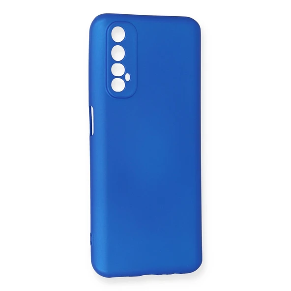 Realme 7 Kılıf First Silikon - Mavi - Resim 2