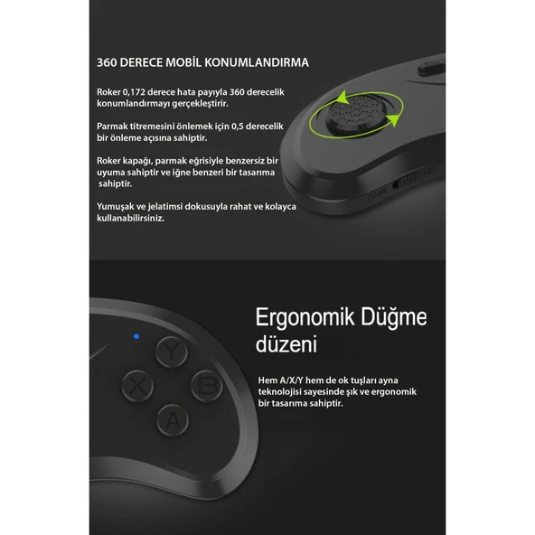 Shinecon Sc-b01 Sanal Gerçeklik Gözlüğü Kumandası - Siyah - Resim 5