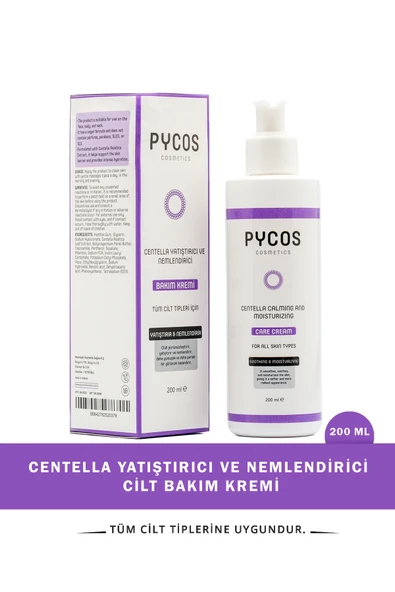 PYCOS COSMETICS Centella Yatıştırıcı ve Nemlendirici Cilt Bakım Kremi 200 ML ürün görseli 1