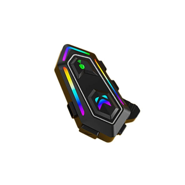 Krm2 Rgb Motosiklet Sürücüleri İçin Ipx6 Su Geçirmez Özellikli Kablosuz Bluetooth Kulaklık - Siyah ürün görseli 1