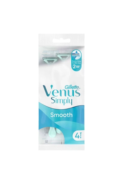 Venus Simply 2 Basic Kullan At Kadın Tıraş Bıçağı 4 Adet - Resim 3