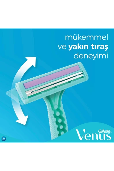 Venus Simply 2 Basic Kullan At Kadın Tıraş Bıçağı 4 Adet - Resim 6