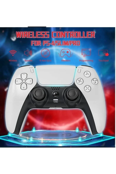 P4 Plus Bluetooth Titreşimli Ps4/ps5 Uyumlu Pc Telefon Joystick Kablosuz Oyun Kolu - Resim 7