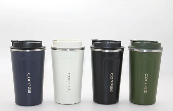 500 Ml Paslanmaz Çelik Termos Mug - Çift Katmanlı Sızdırmaz Kahve Kupası Alk3134 ürün görseli 1