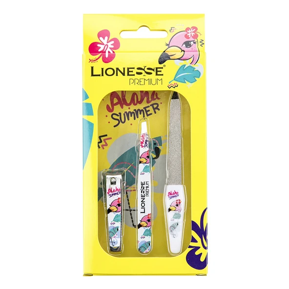 Tarko Lionesse Premium 122 Tırnak Makası Cımbız ve Törpü 3lü Set 1 Adet ürün görseli 1