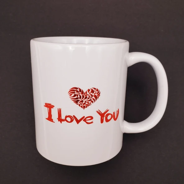 I Love You Baskılı Bardak ürün görseli 1