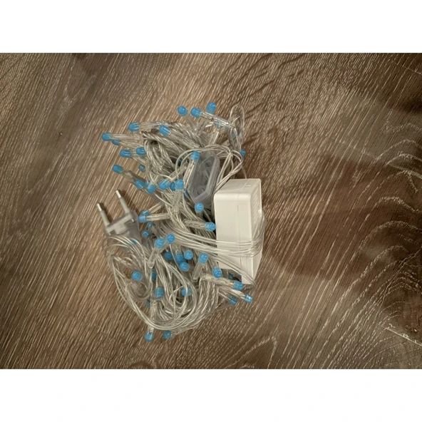 10 M 100 Led Damla Uçlu Mavi Işık Şeffaf Kablo MZ-17-6 ürün görseli 1