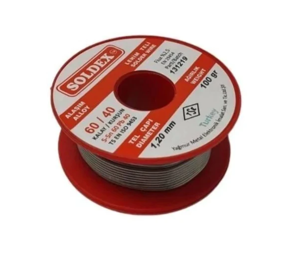 60/40 Lehim Teli 100 Gr 1.20 Mm (sn:60 / Pb:40) ürün görseli 1