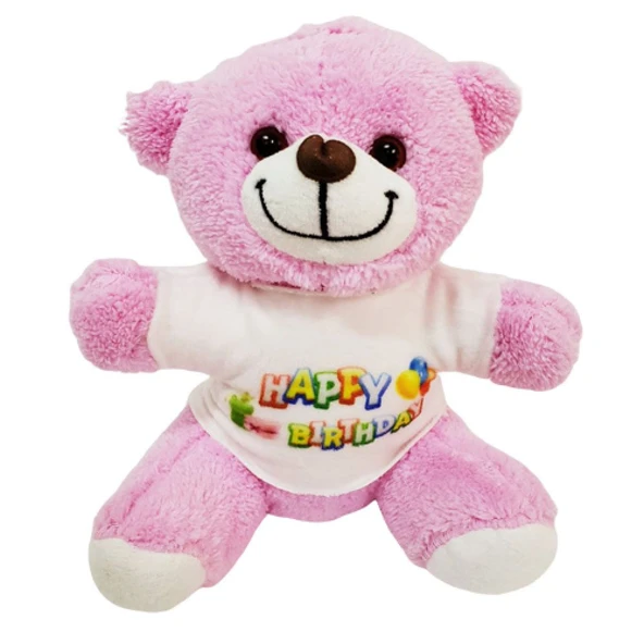 Happy Birthday Tişörtlü Ayıcık ürün görseli 1