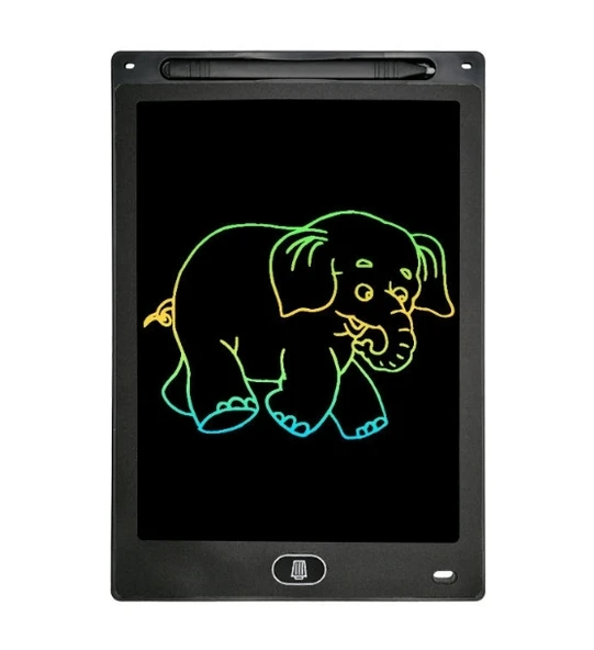 20 Inc Renkli Lcd Grafik Dijital Kalemli Çizim Tableti Yazı Tahta Not Yazma Eğitim Tableti Siyah - Resim 6