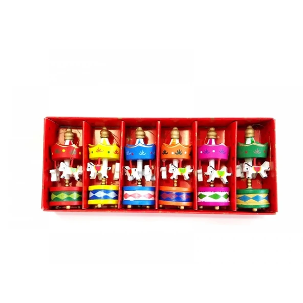Mini Ahşap 6 lı Atli Karinca Renkli ürün görseli 1