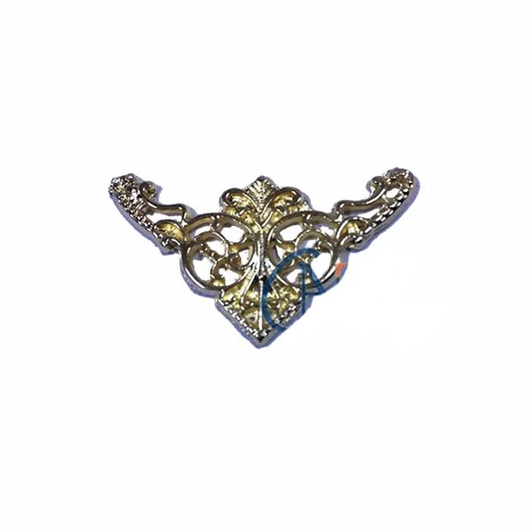 Dekoratif Köşe Süsü, Köşelik - Küçük, 19x34mm, Sarı, 100 Adet ürün görseli 1