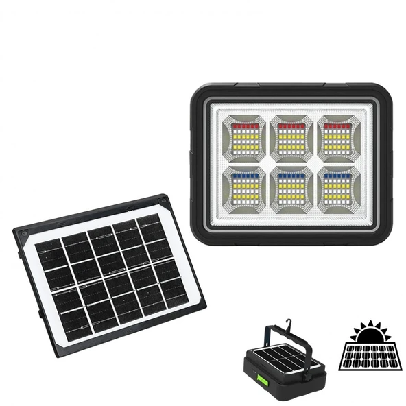 150W Güneş Enerjili Solar Kamp Feneri - Projektör WS-5570 ürün görseli 1