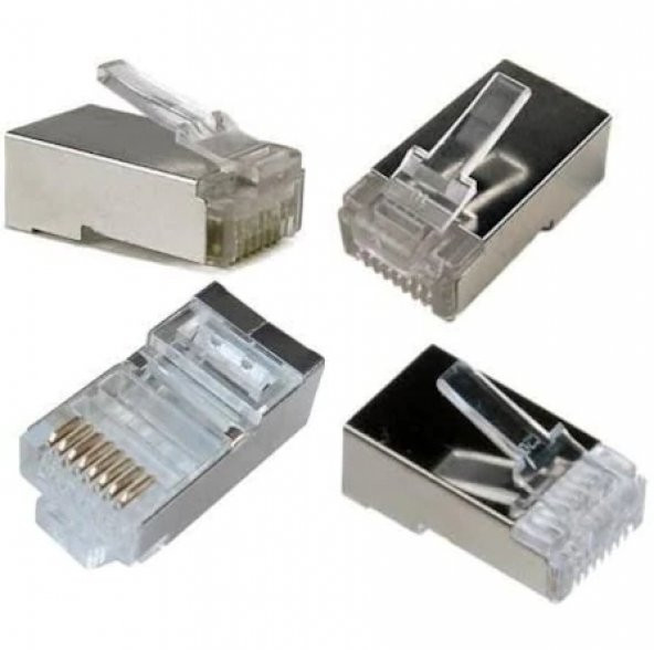 RJ 45 Metal Jak Jack Konnektör 8P8C 100 Adet RJ45 ürün görseli 1