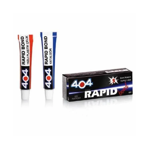 404 Plastik Çelik Rapid Bond Hızlı Yapıştırıcı 16gr - Şeffaf ürün görseli 1