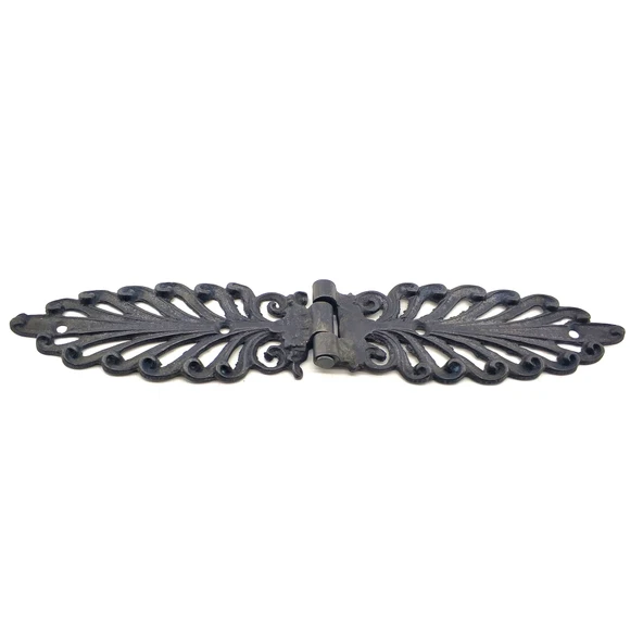 Antika Tarz Dekoratif Pirinç Yaprak Desenli Menteşe - 55x265 mm, Oksit ürün görseli 1