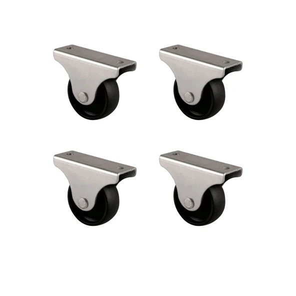 Furç Sabit Teker - 38MM - Siyah HKS229 - 4 Adet ürün görseli 1