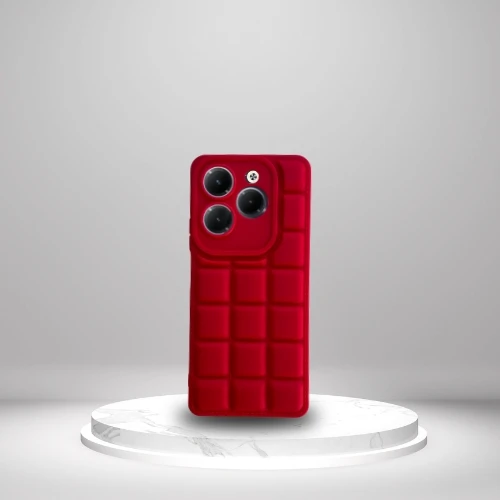 İnfinix Hot 40 Uyumlu Silikon Madlen Case KIRMIZI ürün görseli 1