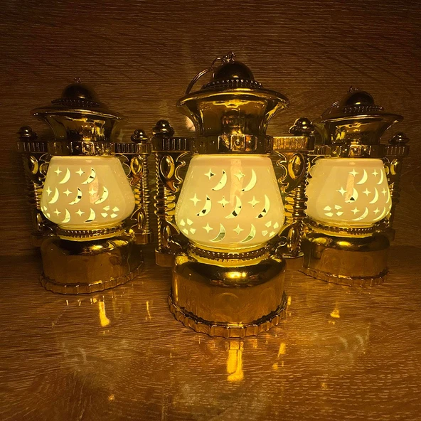 Ramazan Kandili 10cm 12 li Kutu Dekoratif LED Aydınlatma ürün görseli 1