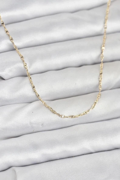 CM 14K Gold Renk Gemici Zincir Model 60 cm Kadın Kolye TJ-BKO10936 ürün görseli 1