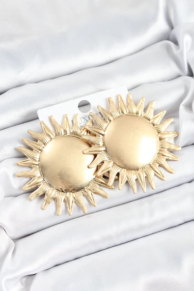 Pirinç Güneş Model Gold Renk Kadın Küpe TJ-BKP10749 ürün görseli 1