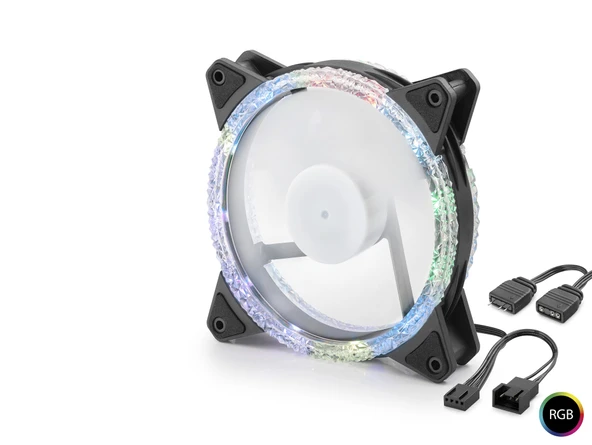 Kasa Fanı Kristal Rgb 12 Cm - Siyah ND2662 ürün görseli 1