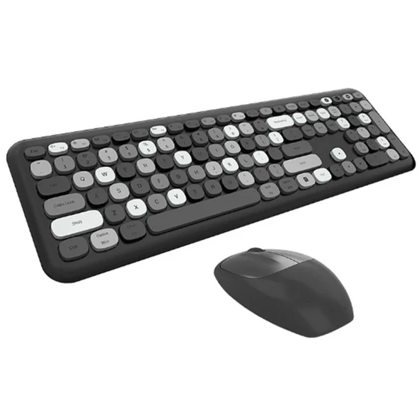 Mofii No666 Siyah Gri Klavye Mouse Set ürün görseli 1