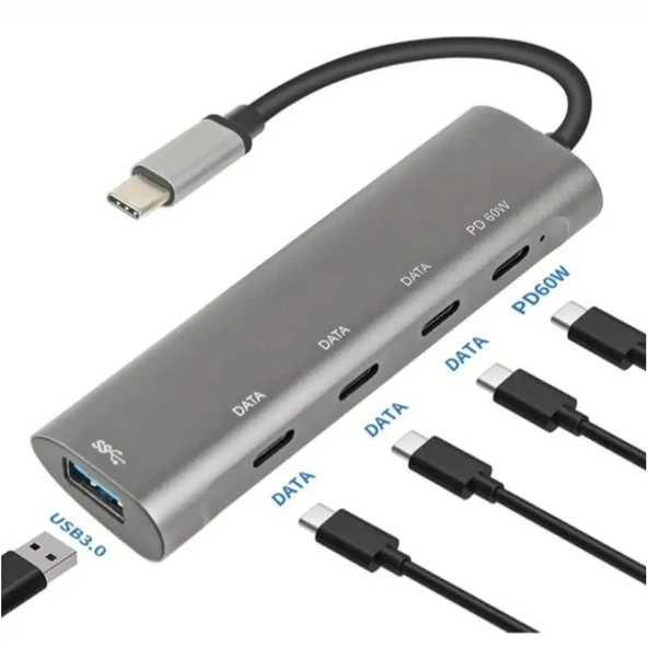 ZR268 Type-C 5 İn 1 Pd Hub ürün görseli 1