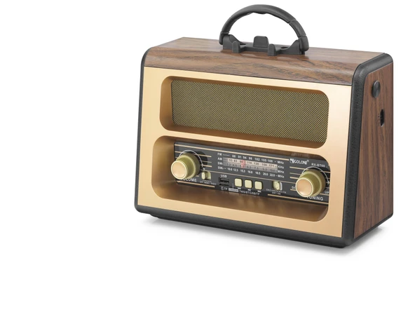 Bluetooth Fm Nostaljik Hoparlör Usb Tf - Kahverengi RXBT88 ürün görseli 1
