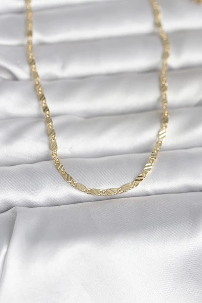 CM 14K Gold Renk Çizgi Model 60 cm Kadın Kolye TJ-BKO10982 ürün görseli 1