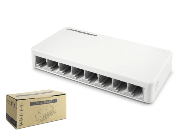 Gigabit Ethernet Switch 8 Port - Beyaz HDX1365 ürün görseli 1