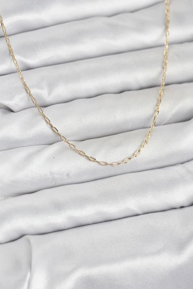 CM 14K Gold Renk Ataç Zincir Model 60 cm Kadın Kolye TJ-BKO10934 ürün görseli 1