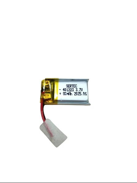 401223 3.7V 80 mAh Li-Polymer Pil (Devreli/1.5A) ürün görseli 1