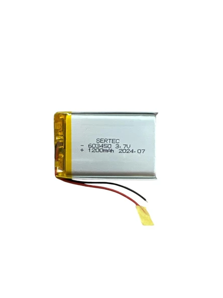 603450 3.7V 1200 MAh Li-Polymer Pil (Devreli/1.5A) ürün görseli 1