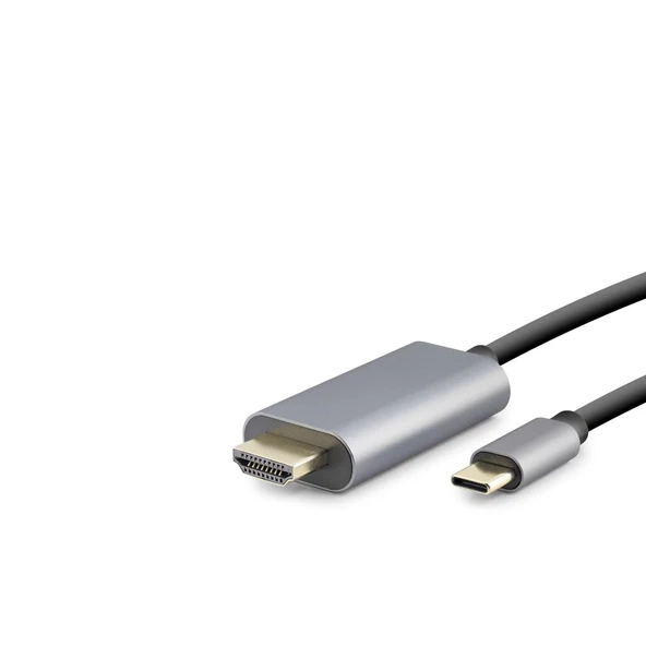 Type-C To Hdmı Kablo Hdtv 4K 60Hz Pvc 1.8M Gri HDX7837 ürün görseli 1