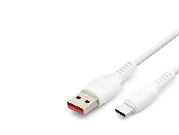 Usb Type-C Şarj Ve Data Kablosu 3.4A 20W 1 M - Beyaz ND1103 ürün görseli 1