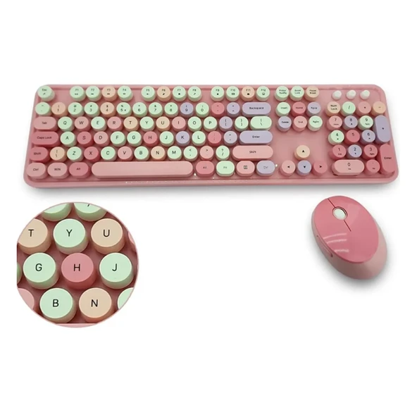 Mofii Pembe Sweet Dm Klavye Mause Set ürün görseli 1
