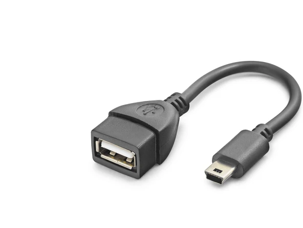 Mini Usb To Usb Otg Kablo - Siyah HN4591 ürün görseli 1