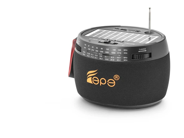 Bluetooth Fm Radyo Usb Tf Aux Solar Şarjli Taşinabi̇li̇r Kamp Hoparlör FP396S ürün görseli 1