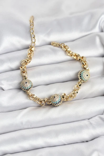 Xuping VIP Nazarlı Gold Renk Bileklik TJ-BB8079 ürün görseli 1