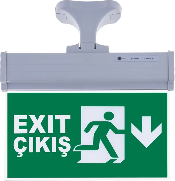 SG071-A2 Çift Yönlü Acil Yönlendirme Armatürü (Askı Aparatlı) Exit Çıkış Aşağı ürün görseli 1