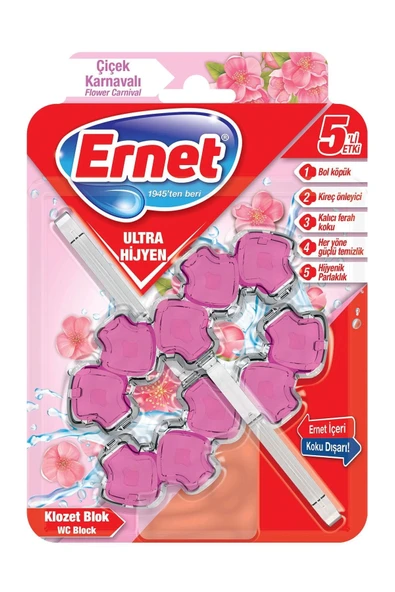 Ernet Ultra Hijyen Klozet Blok Çiçek Karnavalı 2x50 G ürün görseli 1
